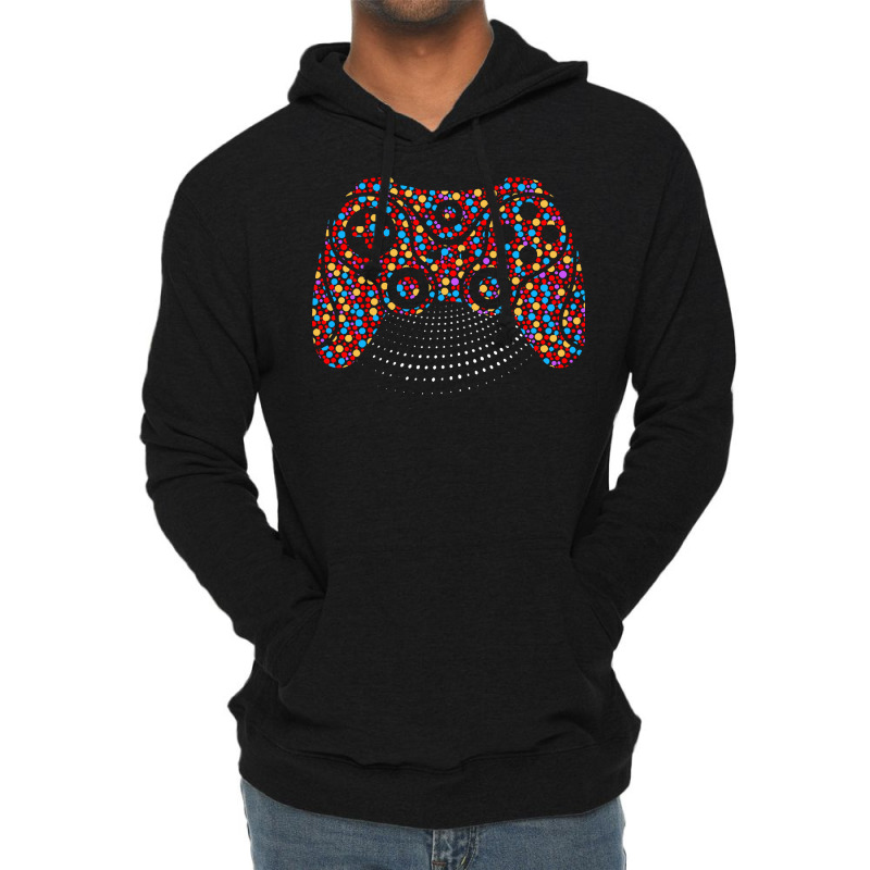 Dot Day T  Shirt Polka Dot Video Gamer Controller September 15th Dot D Lightweight Hoodie | Artistshot