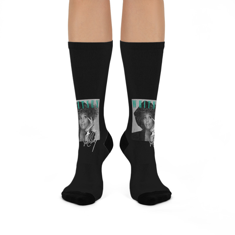 Whitney Houston Shooting Star Crew Socks | Artistshot