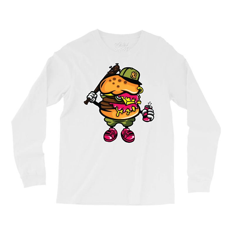 Burger Buster Long Sleeve Shirts by Rezahelmi | Artistshot