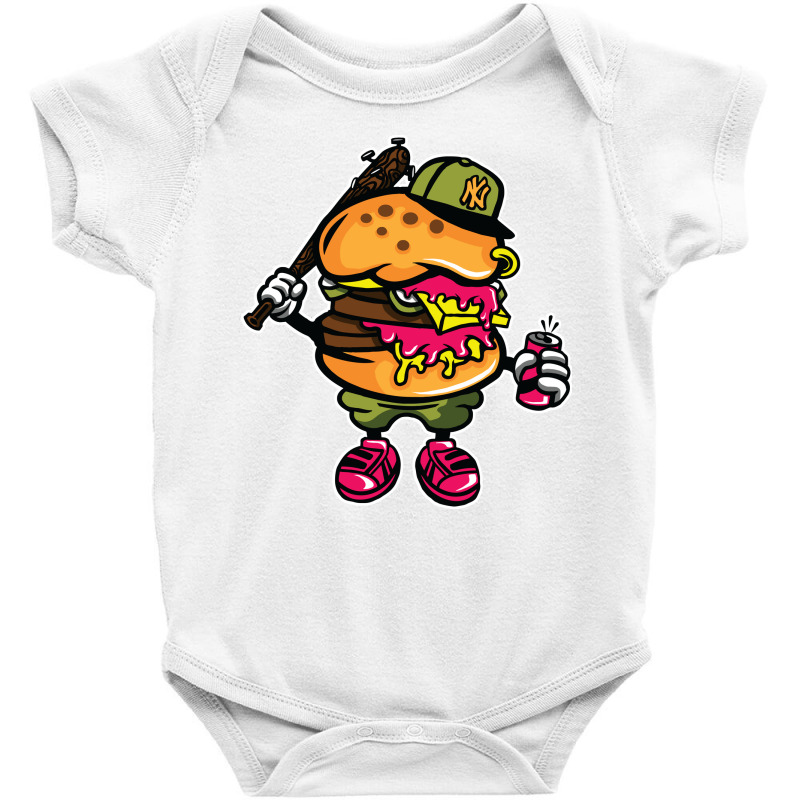 Burger Buster Baby Bodysuit by Rezahelmi | Artistshot