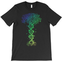 Dna Tree T  Shirt D N A Tree Of Life Genetics Colorful Biology Science T-shirt | Artistshot