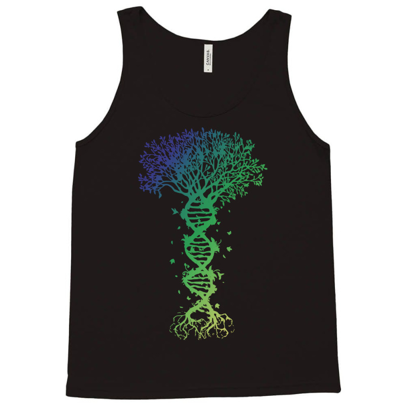 Dna Tree T  Shirt D N A Tree Of Life Genetics Colorful Biology Science Tank Top by singvex | Artistshot