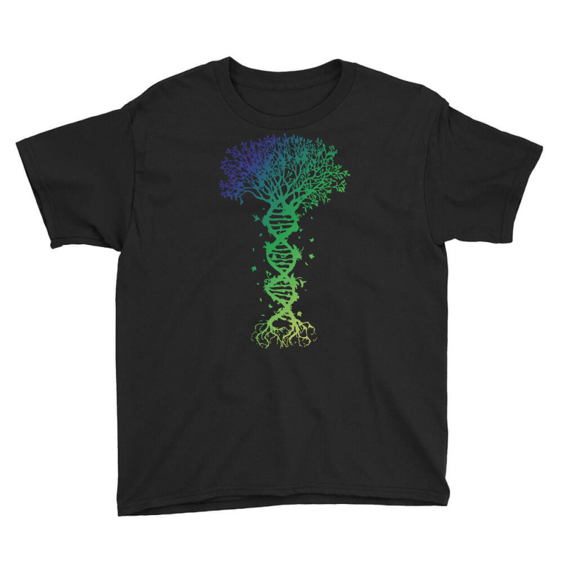 Dna Tree T  Shirt D N A Tree Of Life Genetics Colorful Biology Science Youth Tee by singvex | Artistshot