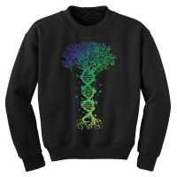 Dna Tree T  Shirt D N A Tree Of Life Genetics Colorful Biology Science Youth Sweatshirt | Artistshot