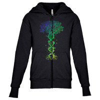 Dna Tree T  Shirt D N A Tree Of Life Genetics Colorful Biology Science Youth Zipper Hoodie | Artistshot