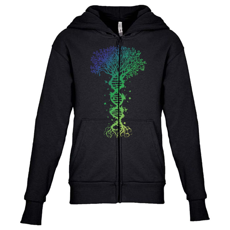 Dna Tree T  Shirt D N A Tree Of Life Genetics Colorful Biology Science Youth Zipper Hoodie by singvex | Artistshot