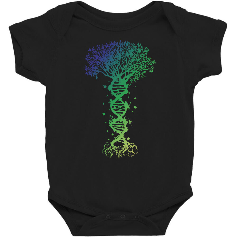 Dna Tree T  Shirt D N A Tree Of Life Genetics Colorful Biology Science Baby Bodysuit by singvex | Artistshot