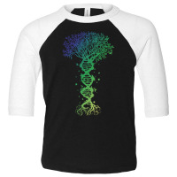 Dna Tree T  Shirt D N A Tree Of Life Genetics Colorful Biology Science Toddler 3/4 Sleeve Tee | Artistshot