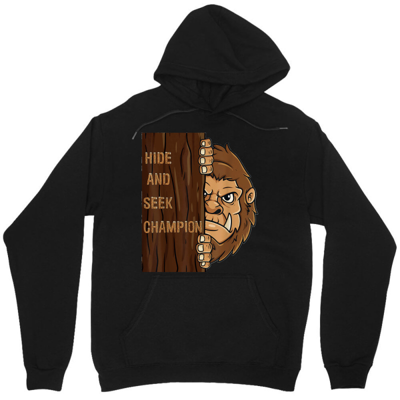 Bigfoot Hide And Seek Champion Funny Sasquatch Forest Unisex Hoodie by PamelaJeanBrink | Artistshot