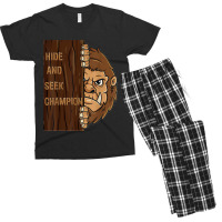 Bigfoot Hide And Seek Champion Funny Sasquatch Forest Men's T-shirt Pajama Set | Artistshot