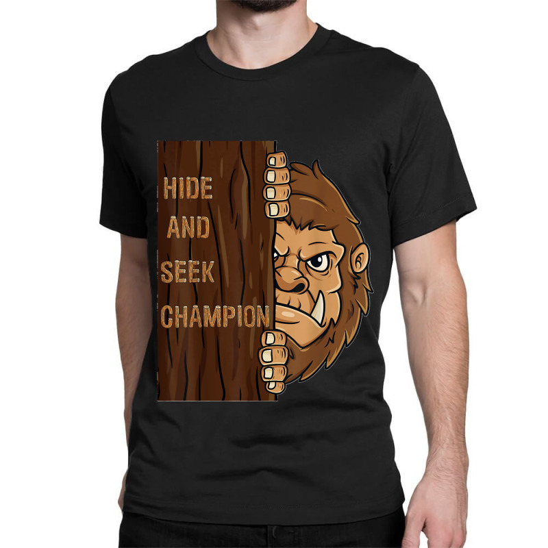 Bigfoot Hide And Seek Champion Funny Sasquatch Forest Classic T-shirt by PamelaJeanBrink | Artistshot