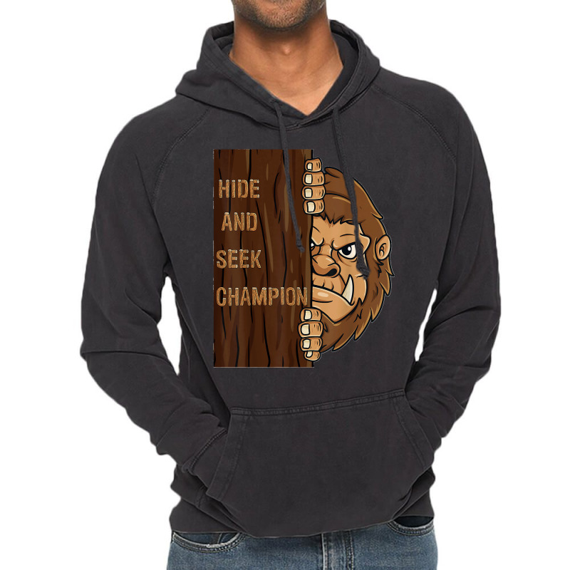 Bigfoot Hide And Seek Champion Funny Sasquatch Forest Vintage Hoodie by PamelaJeanBrink | Artistshot