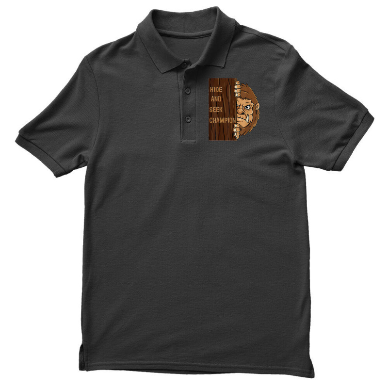 Bigfoot Hide And Seek Champion Funny Sasquatch Forest Men's Polo Shirt by PamelaJeanBrink | Artistshot