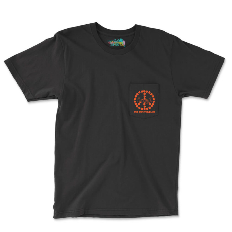 End Gun Violence T  Shirt Enough End Gun Violence Floral Peace Symbol Pocket T-shirt | Artistshot