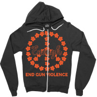 End Gun Violence T  Shirt Enough End Gun Violence Floral Peace Symbol Zipper Hoodie | Artistshot