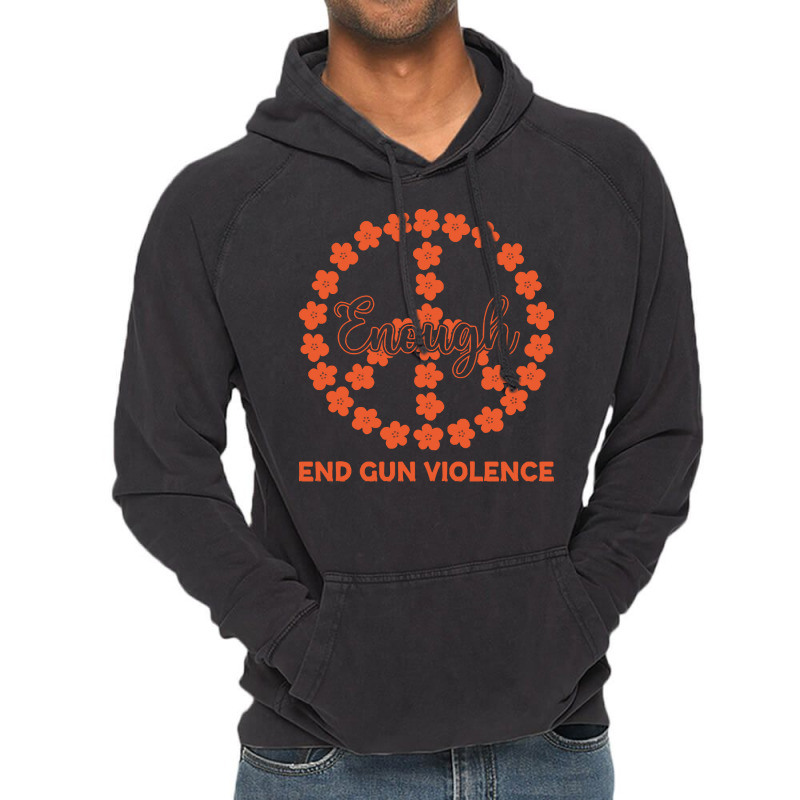 End Gun Violence T  Shirt Enough End Gun Violence Floral Peace Symbol Vintage Hoodie | Artistshot