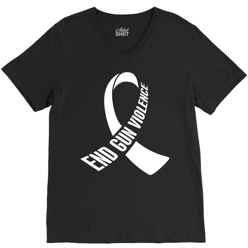 End Gun Violence T  Shirt Enough End Gun Violence No Gun Awareness Day V-neck Tee | Artistshot