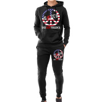 End Gun Violence T  Shirt Enough Peace Sign U S Flag End Gun Violence Hoodie & Jogger Set | Artistshot