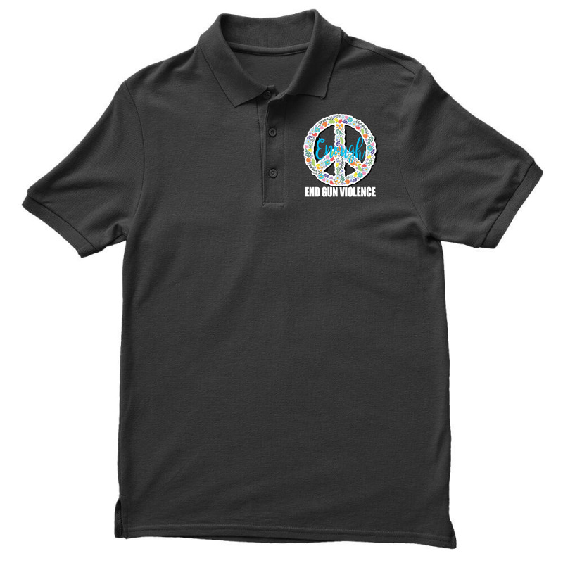 End Gun Violence T  Shirt Peace Sign End Gun Violence Protect Our Kids Men's Polo Shirt | Artistshot