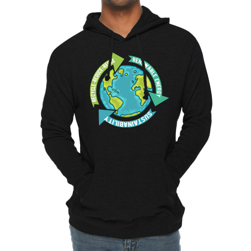 Environmental T  Shirt Earth Sustainability T  Shirt Lightweight Hoodie | Artistshot