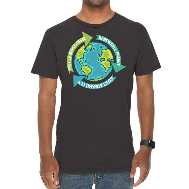 Environmental T  Shirt Earth Sustainability T  Shirt Vintage T-shirt | Artistshot