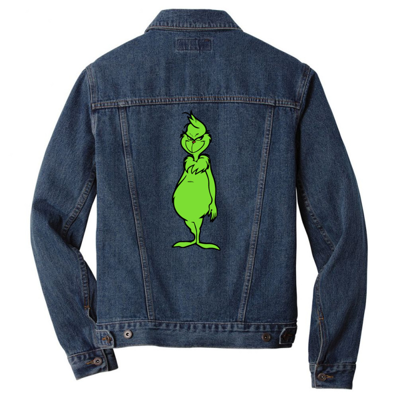 Grinch Men Denim Jacket by aldishuher | Artistshot