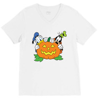 Goofy Halloween V-neck Tee | Artistshot