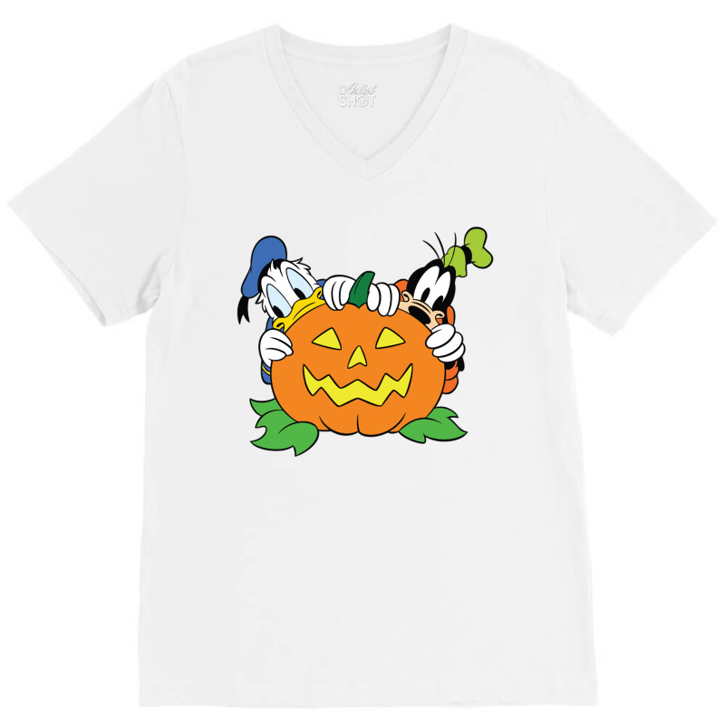 Goofy Halloween V-Neck Tee by aldishuher | Artistshot