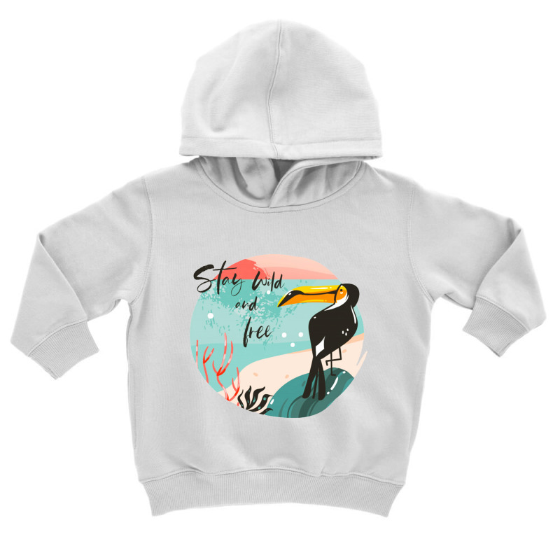 Cartoon Summer Time Sunset Beauty Toucan Bird Toddler Hoodie by HowardDanielle | Artistshot