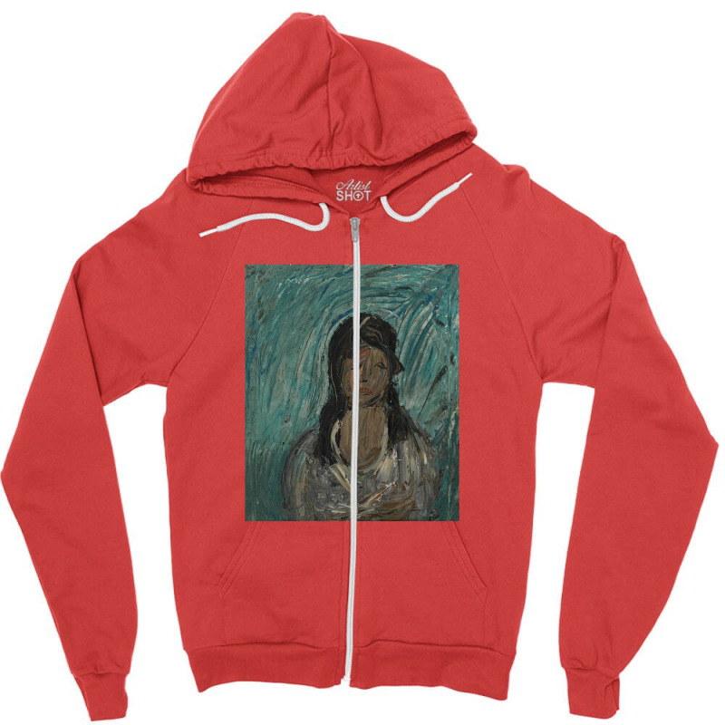 Portrait Of A Woman Zipper Hoodie by magicbooshrooms | Artistshot