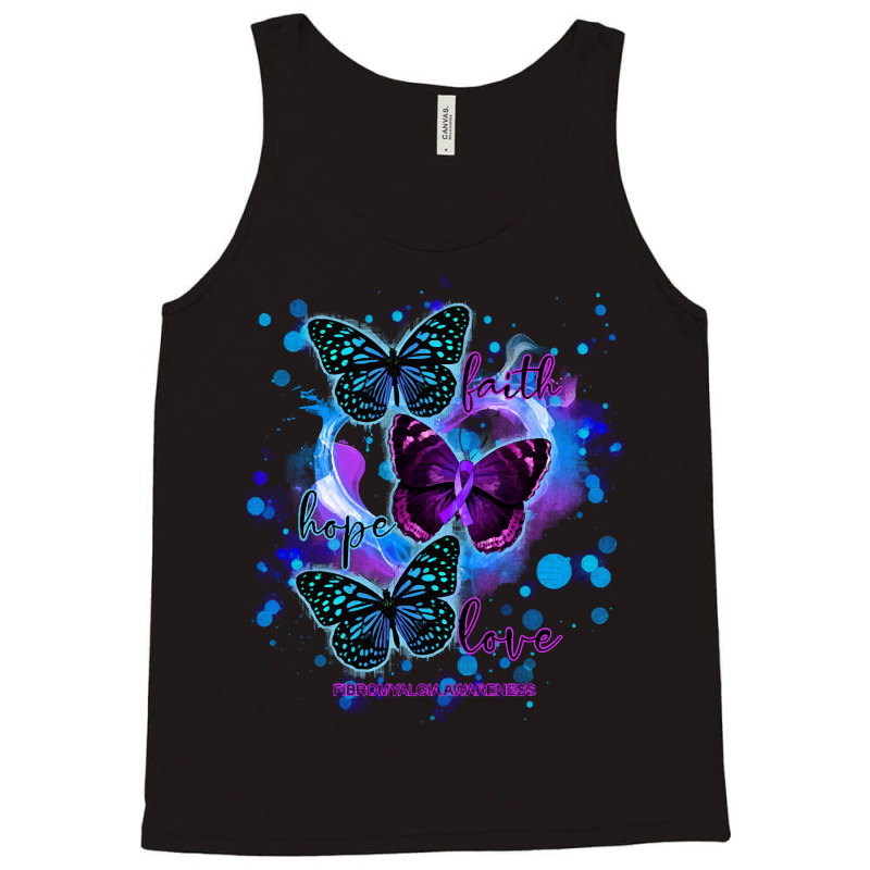 Faith Hope Love Fibromyalgia Awareness T  Shirt Faith Hope Love Butter Tank Top | Artistshot