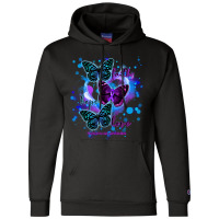 Faith Hope Love Fibromyalgia Awareness T  Shirt Faith Hope Love Butter Champion Hoodie | Artistshot