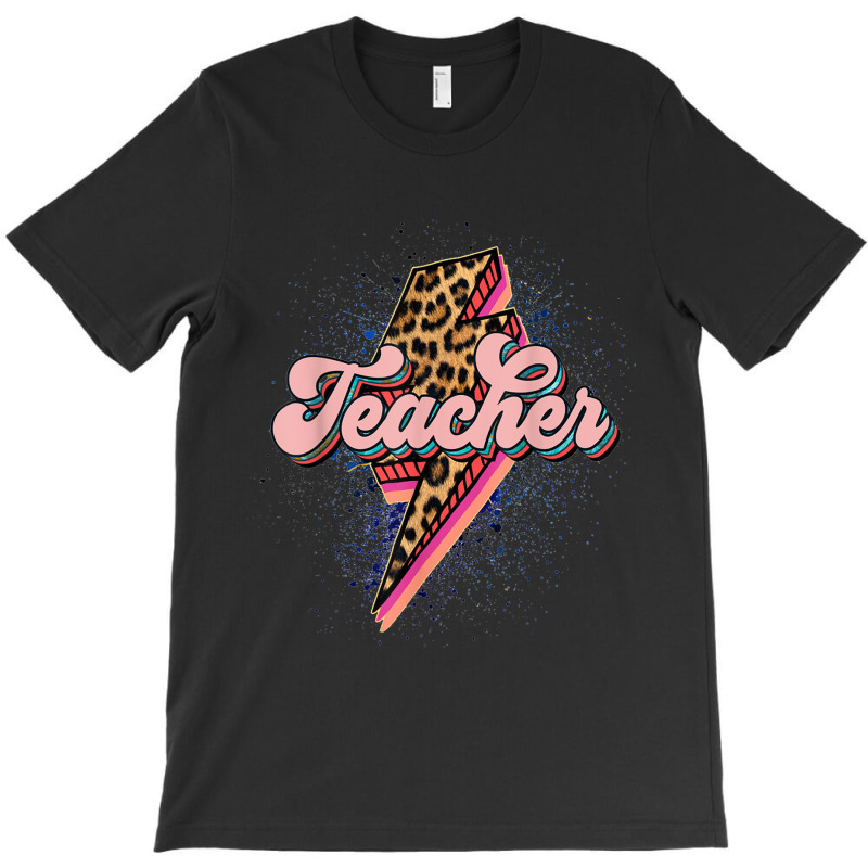 Teacher Leopard Lightning Thunder Western Back To School T-shirt | Artistshot