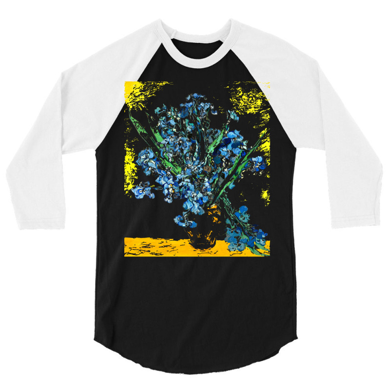 Famous Painting T  Shirt Irises Painting By Van Gogh T  Shirt 3/4 Sleeve Shirt | Artistshot