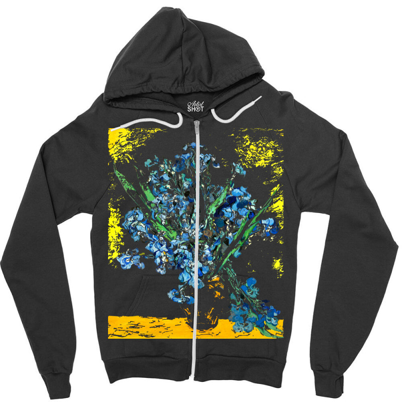 Famous Painting T  Shirt Irises Painting By Van Gogh T  Shirt Zipper Hoodie | Artistshot