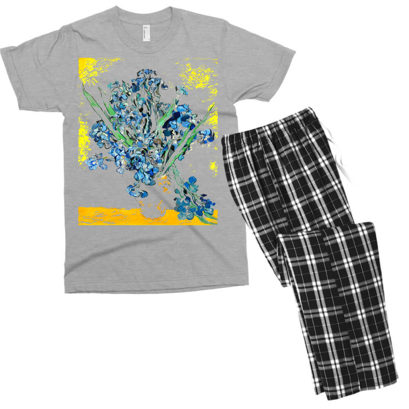 Famous Painting T  Shirt Irises Painting By Van Gogh T  Shirt Men's T-shirt Pajama Set | Artistshot