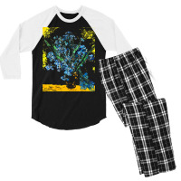 Famous Painting T  Shirt Irises Painting By Van Gogh T  Shirt Men's 3/4 Sleeve Pajama Set | Artistshot