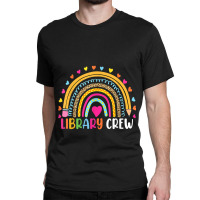 Rainbow Reading Library Books Lover Heart Librarian Gift Classic T-shirt | Artistshot