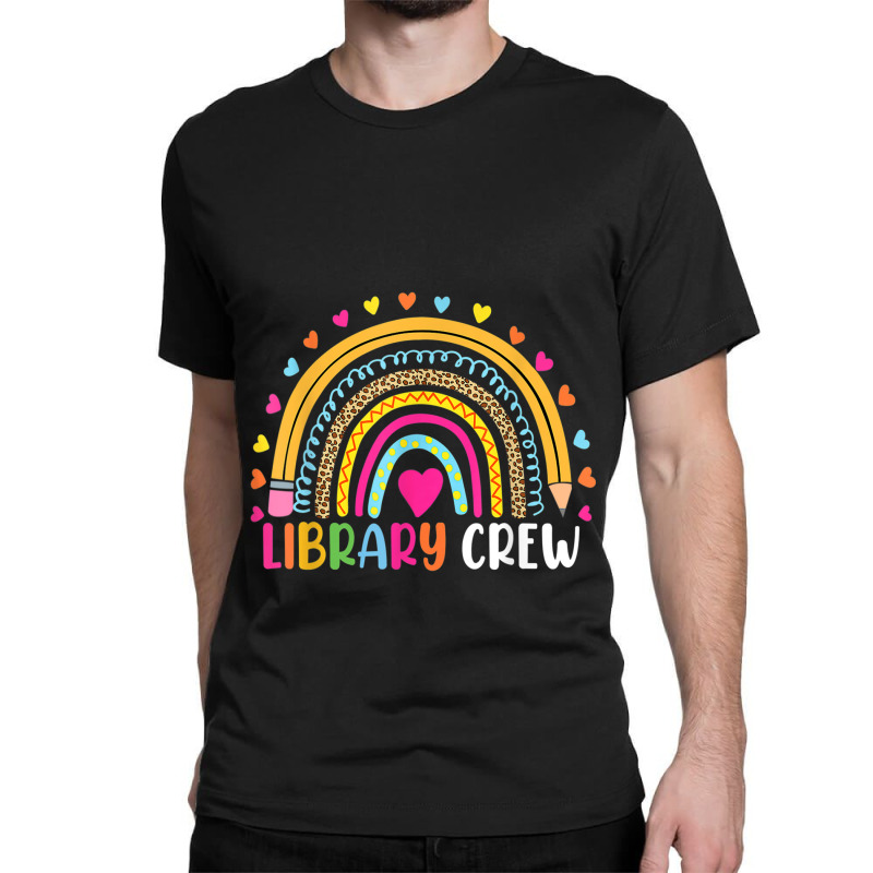 Rainbow Reading Library Books Lover Heart Librarian Gift Classic T-shirt by BraylonDesign | Artistshot