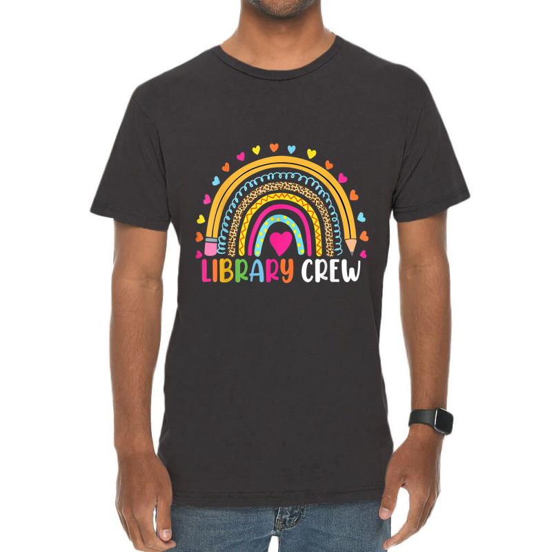 Rainbow Reading Library Books Lover Heart Librarian Gift Vintage T-Shirt by BraylonDesign | Artistshot