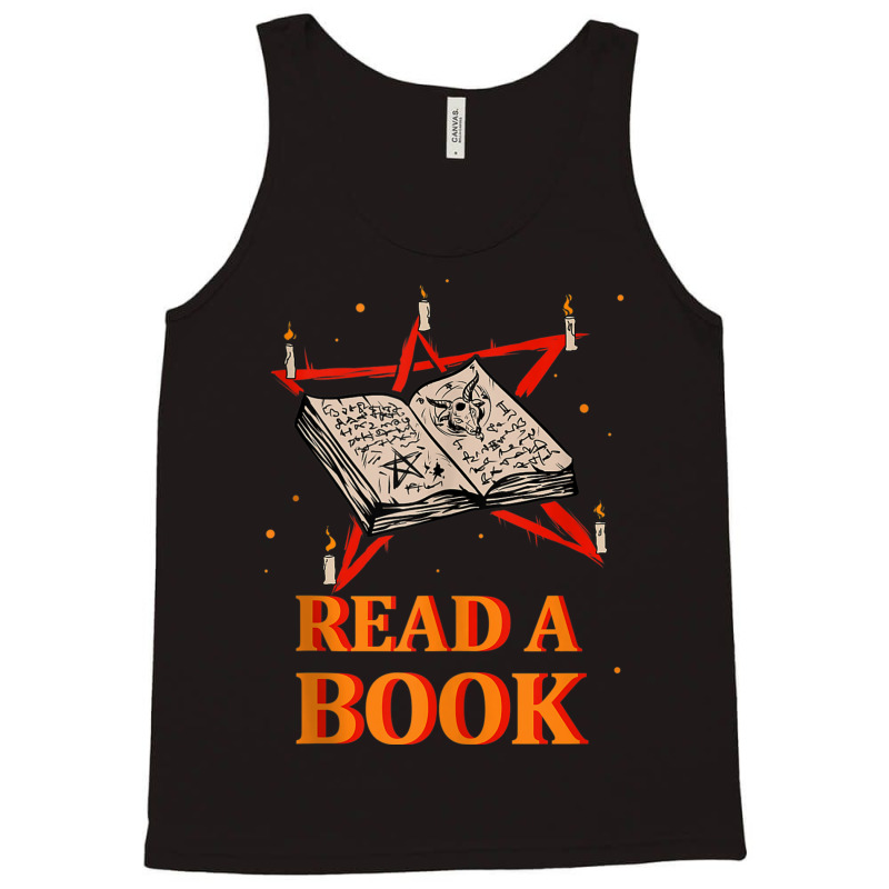 Read A Book Pentagram Satan Occult Goth Satanic Tank Top by BraylonDesign | Artistshot