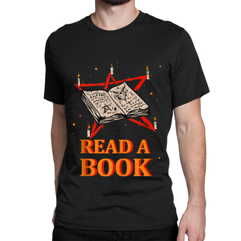 Read A Book Pentagram Satan Occult Goth Satanic Classic T-shirt by BraylonDesign | Artistshot