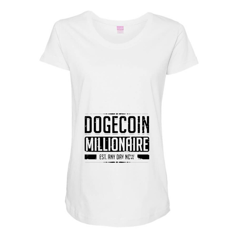 Theoretical Dogecoin Millionaire Maternity Scoop Neck T-shirt by sanobean | Artistshot