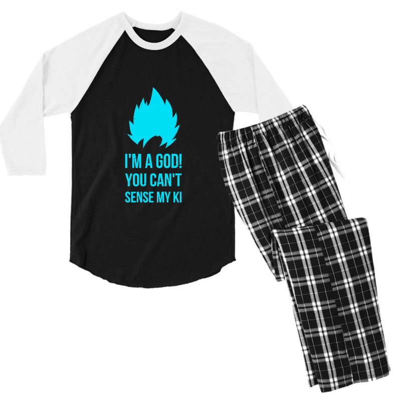 I'm A God Blue   Goku Men's 3/4 Sleeve Pajama Set | Artistshot