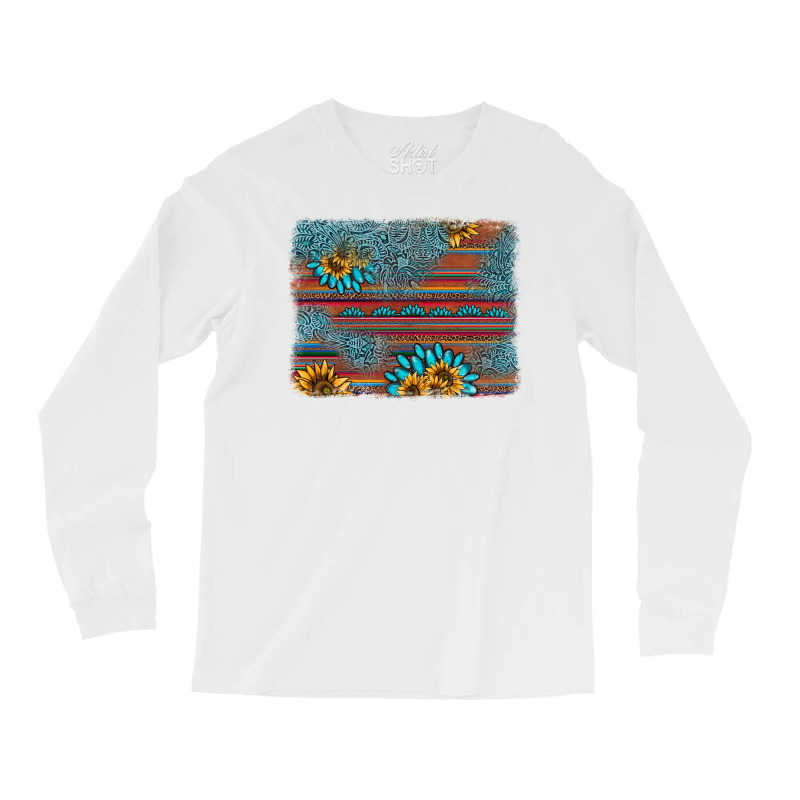 Sunflower Gemstone Serape Background Long Sleeve Shirts | Artistshot