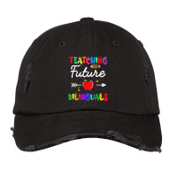 Teaching Future Bilinguals Spanish Teachers Back To School Vintage Cap | Artistshot