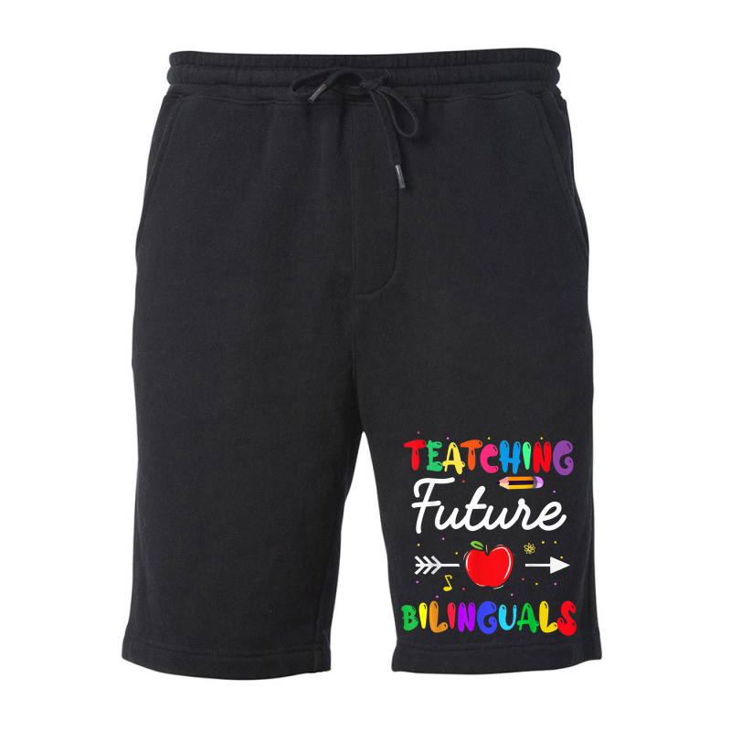 Teaching Future Bilinguals Spanish Teachers Back To School Fleece Short by MadisonDesign | Artistshot