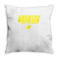 Country Roads Take Me Home West Virginia Tank Top Throw Pillow | Artistshot