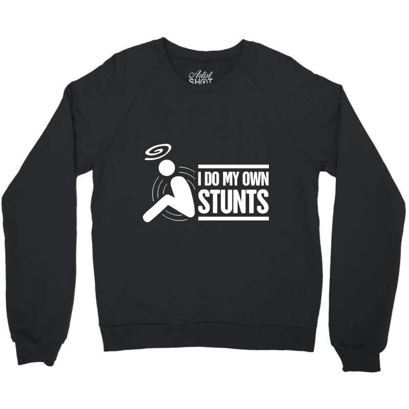 Stunts - Get Well Gift Cracked Skull Concussion Crewneck Sweatshirt | Artistshot