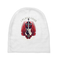 Playing Loud In Jesus' Name Worship Pastor Leader Guitar T Shirt Baby Beanies | Artistshot